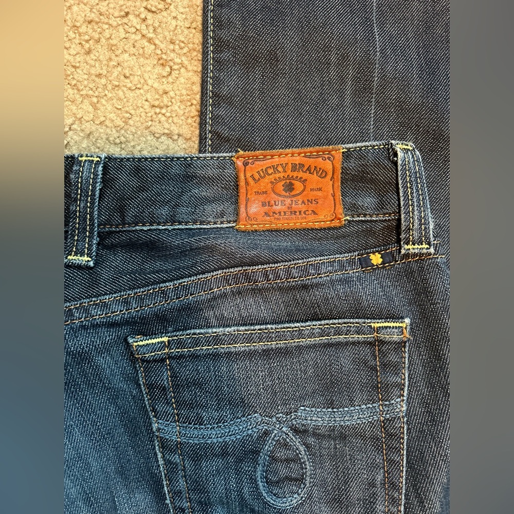Lucky Brand Jeans Women 10/30 Blue Distressed Lola Boot Cut Western Stretch Deni - Picture 9 of 16
